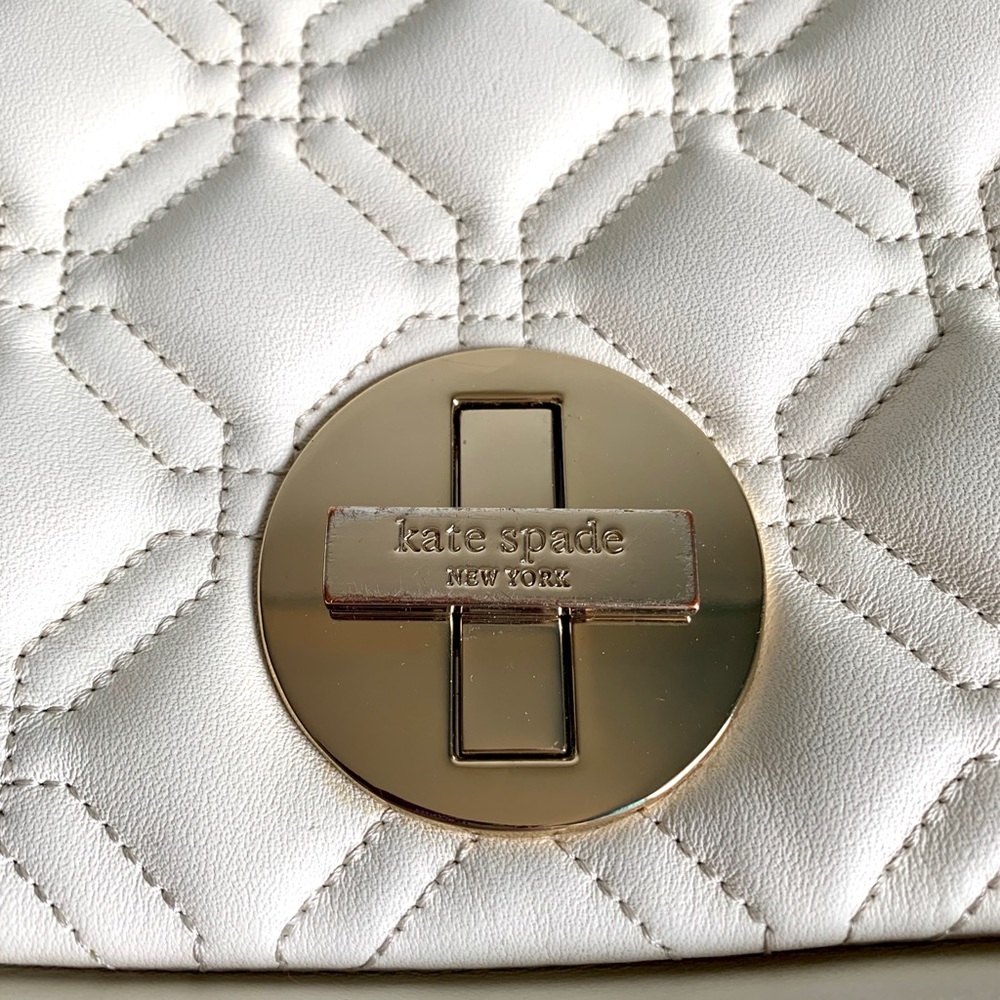 ✨HP✨ KATE SPADE Ivory Leather Crossbody Bag - Picture 9 of 15